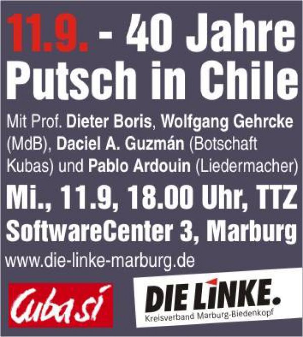 40 Jahre Jahre Putsch in Chile