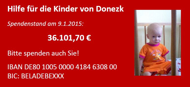 Hilfe für die Kinder von Donezk