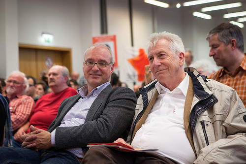   Wolfgang Gehrcke mit Matthias Birkwald