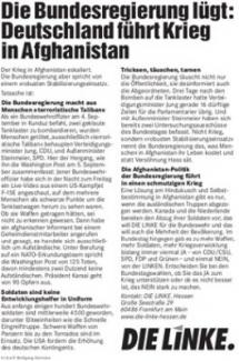 Die Bundesregierung lügt: Deutschland führt Krieg!